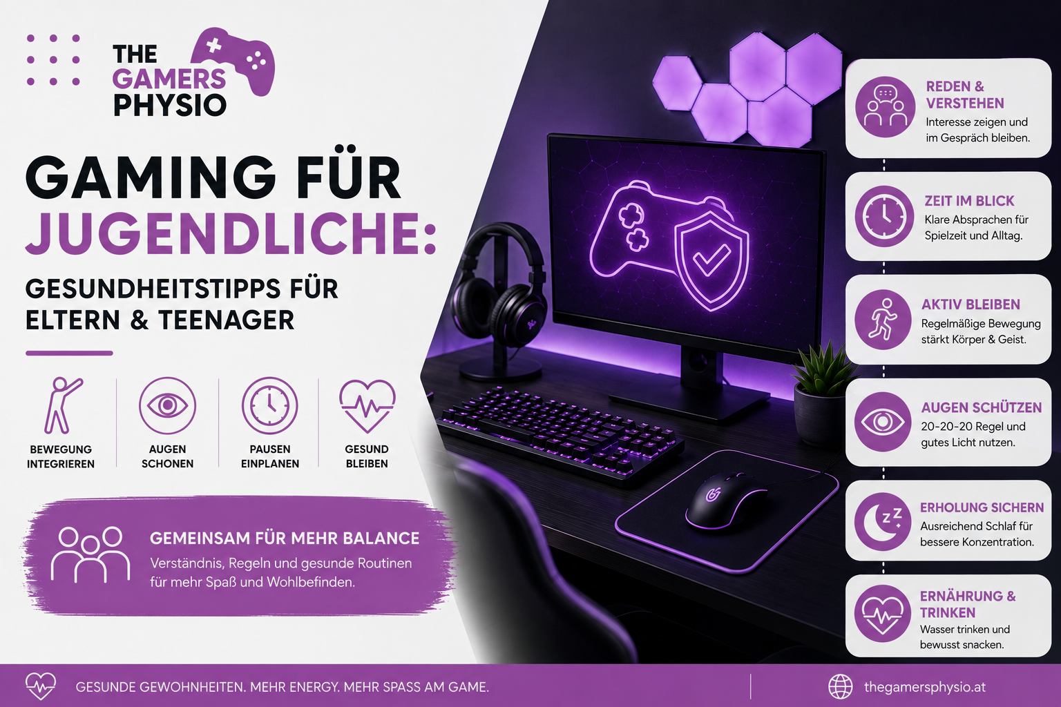 Gaming für Jugendliche: Gesundheitstipps für Eltern & Teenager