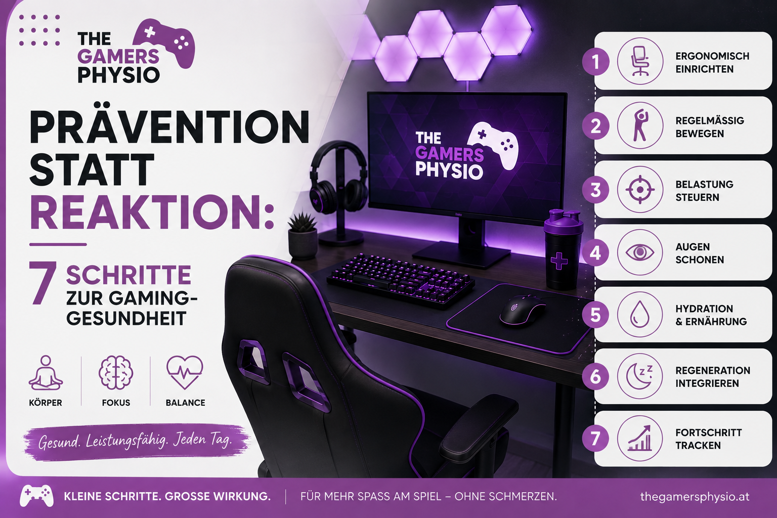 Prävention statt Reaktion: 7 Schritte zur Gaming-Gesundheit